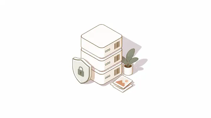 Illustration of stacked private servers.
